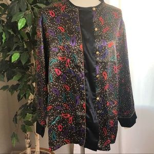 Carole Hochman M Vintage Satin Pajama Lounge Top B